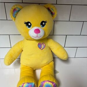 Build a bear yellow tie-dye bear 17 inches SINGING BEAR